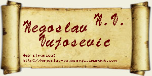 Negoslav Vujošević vizit kartica